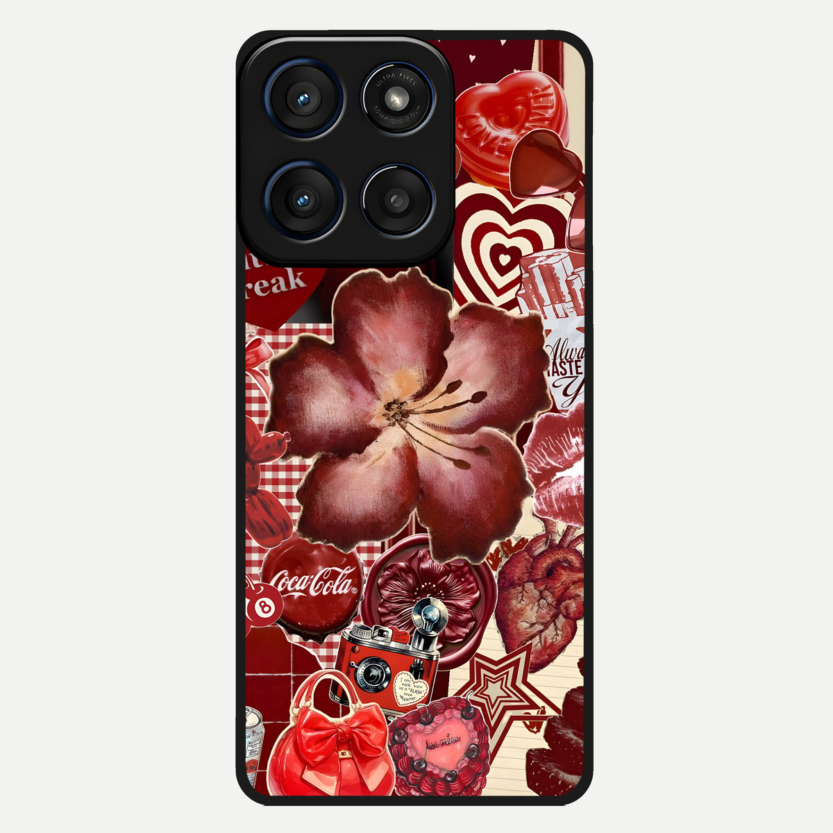 Aesthetic Little Freak Glass Case For Moto Edge 60 back cover – full design glossy printed glass finish