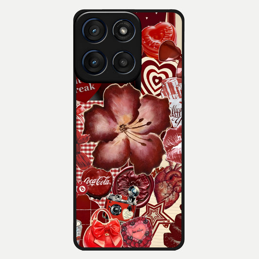  Aesthetic Little Freak Glass Case For Moto Edge 60 back cover – full design glossy printed glass finish