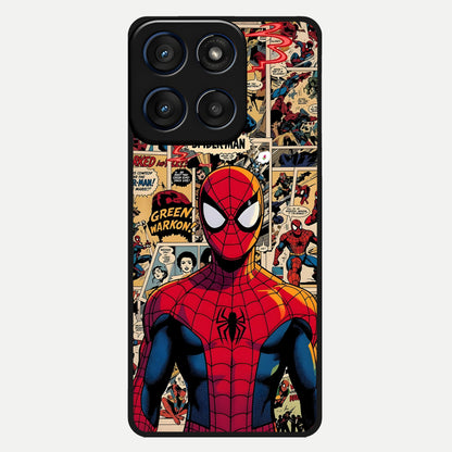 Aesthetic Spider Glass Case For Moto Edge 60 back cover – full design glossy printed glass finish