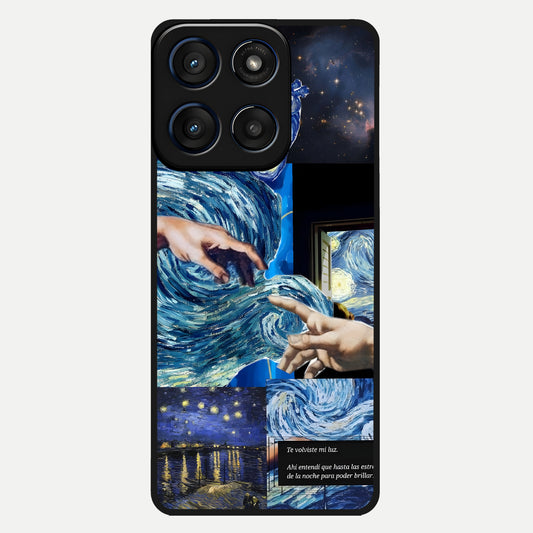  Aesthetic Vando Hands Glass Case For Moto Edge 60 back cover – full design glossy printed glass finish
