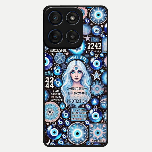  Angel Aura Shield Glass Case For Moto Edge 60 back cover – full design glossy printed glass finish