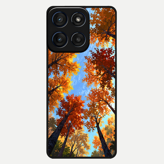  Autumn Sky Rise Glass Case For Moto Edge 60 back cover – full design glossy printed glass finish