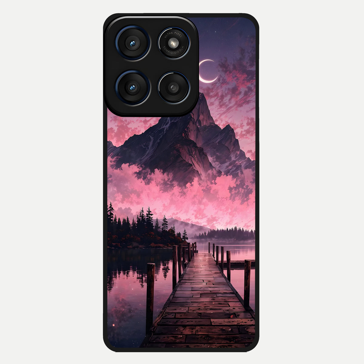  Beautiful Mountain View Glass Case For Moto Edge 60 back cover – full design glossy printed glass finish