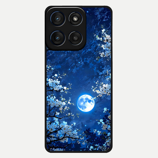  Blossom Moonlight Sky Glass Case For Moto Edge 60 back cover – full design glossy printed glass finish