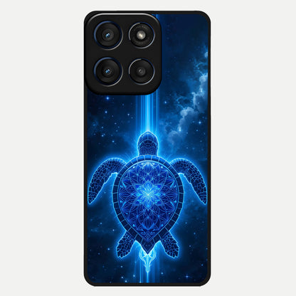  Blue Galaxy Turtle Glass Case For Moto Edge 60 back cover – full design glossy printed glass finish