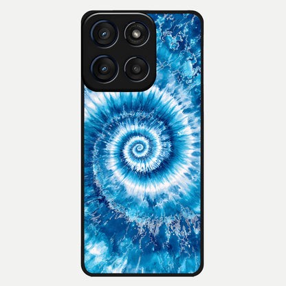  Blue Galaxy Wave Glass Case For Moto Edge 60 back cover – full design glossy printed glass finish