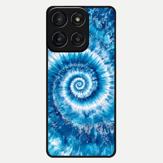  Blue Galaxy Wave Glass Case For Moto Edge 60 back cover – full design glossy printed glass finish