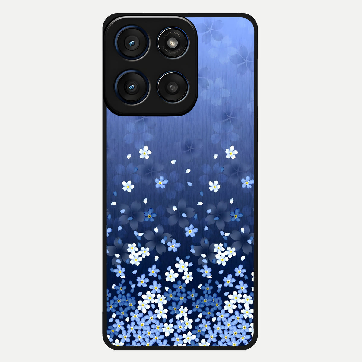  Blue Starry Glass Case For Moto Edge 60 back cover – full design glossy printed glass finish