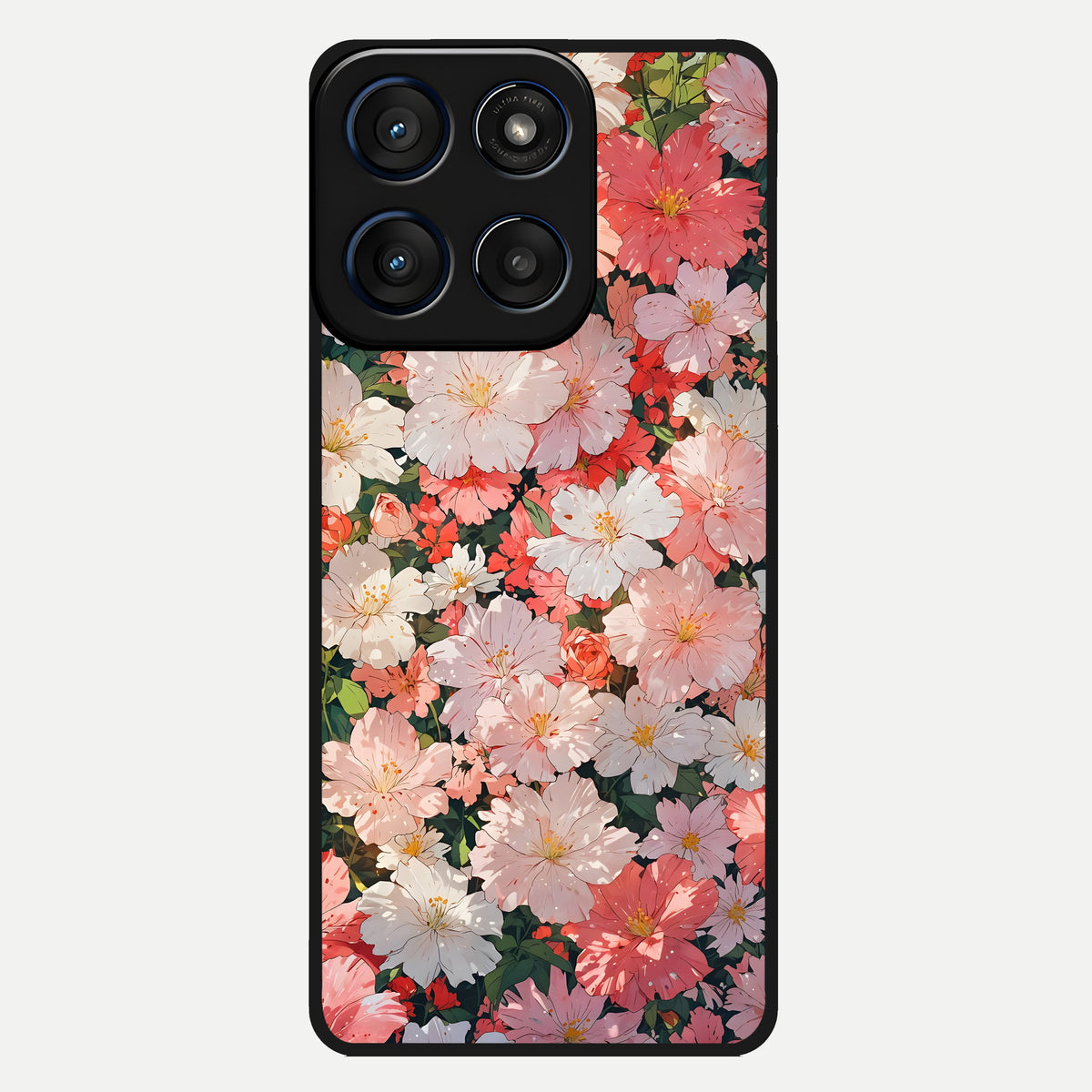  Blush Bloom Field Glass Case For Moto Edge 60 back cover – full design glossy printed glass finish