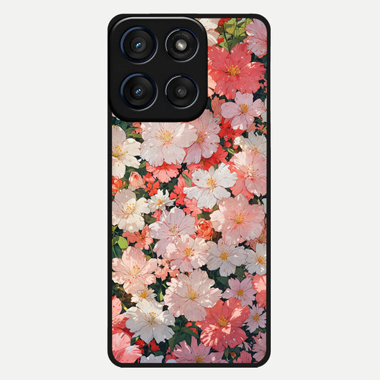  Blush Bloom Field Glass Case For Moto Edge 60 back cover – full design glossy printed glass finish