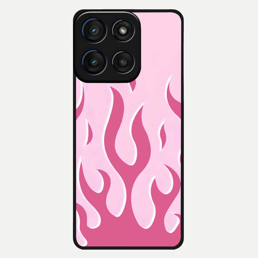  Blush Flame Energy Glass Case For Moto Edge 60 back cover – full design glossy printed glass finish