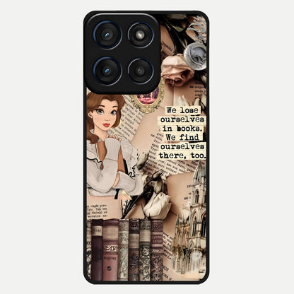  Bookish Dream World Glass Case For Moto Edge 60 back cover – full design glossy printed glass finish