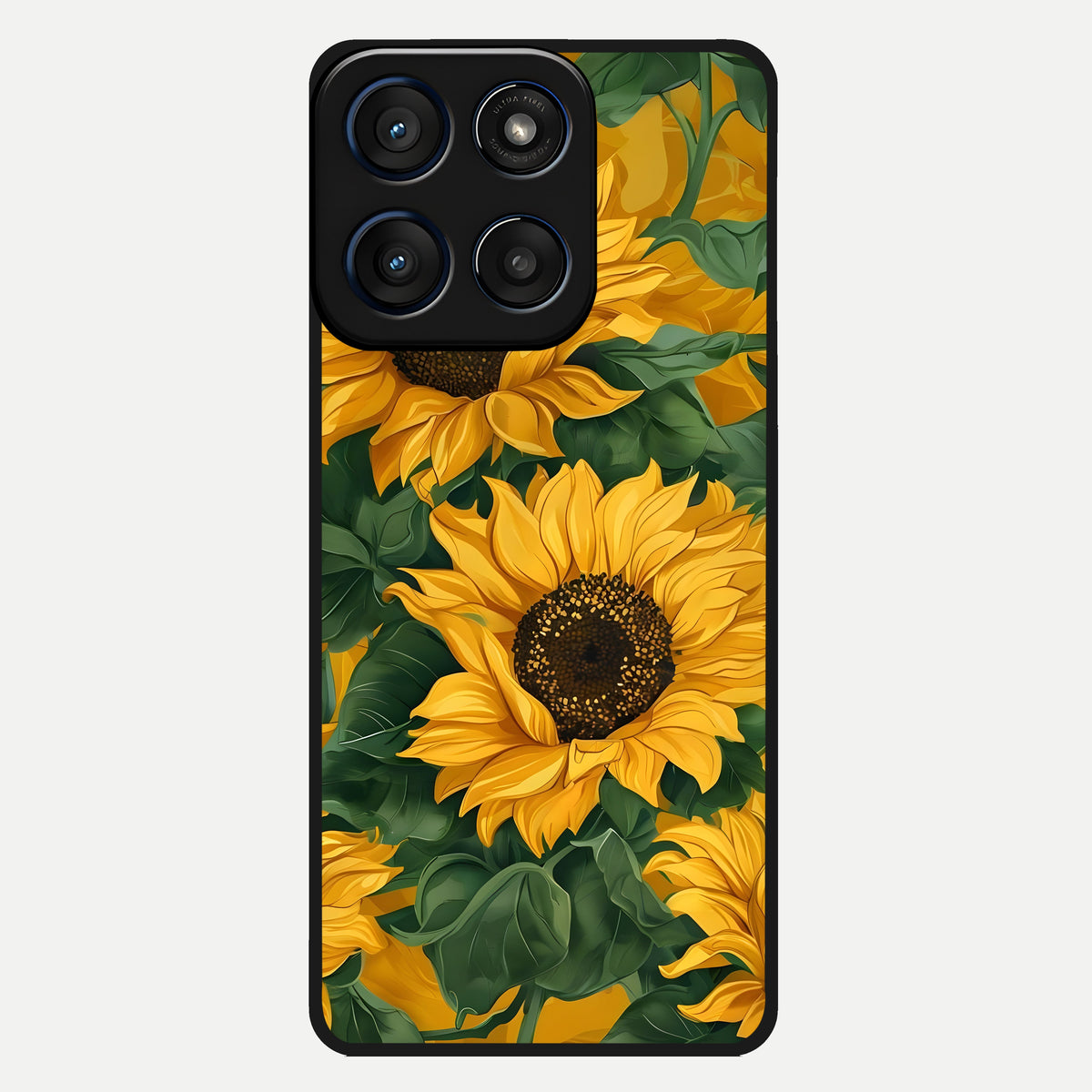  Bright Sunflower Bloom Glass Case For Moto Edge 60 back cover – full design glossy printed glass finish