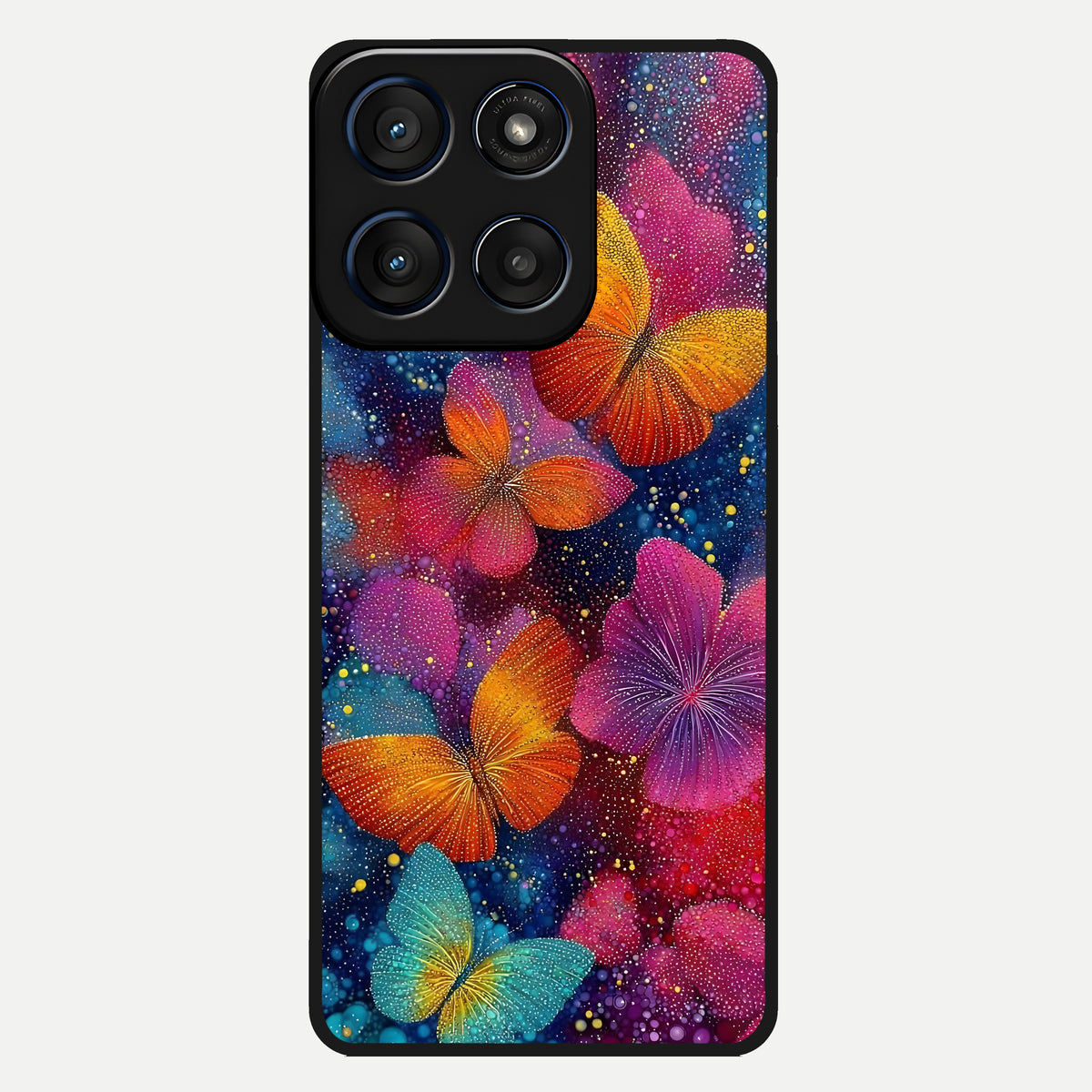  Butterfly Dream Mist Glass Case For Moto Edge 60 back cover – full design glossy printed glass finish