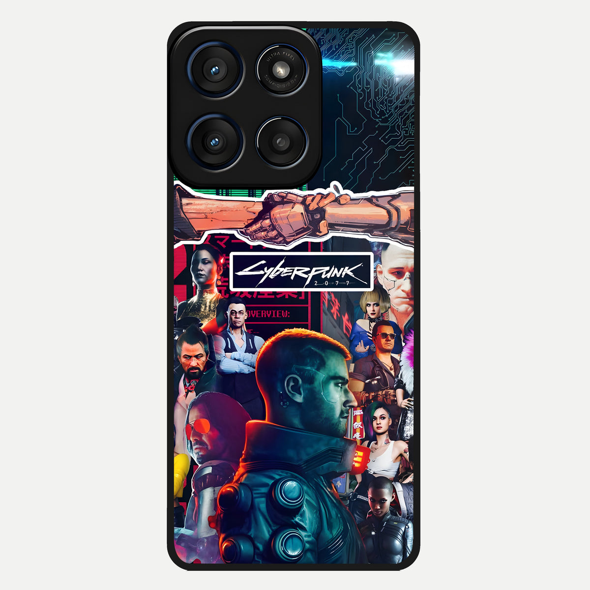  CYBERPUNK Legacy Glass Case For Moto Edge 60 back cover – full design glossy printed glass finish