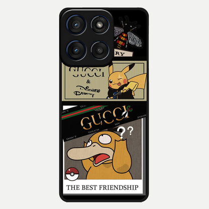  Cartoon Brand Play Mashup Glass Case For Moto Edge 60 back cover – full design glossy printed glass finish