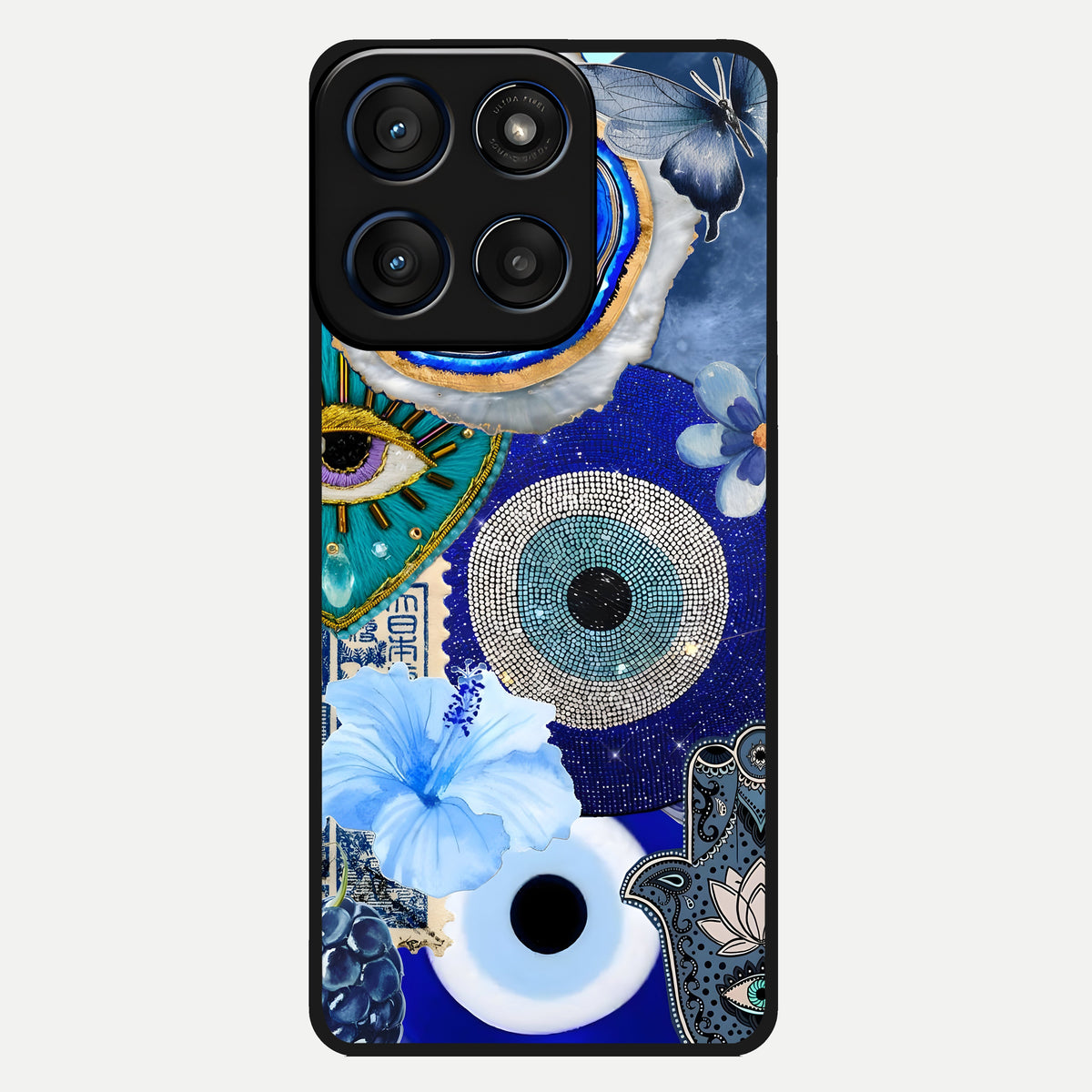  Celestial Blue Vision Glass Case For Moto Edge 60 back cover – full design glossy printed glass finish