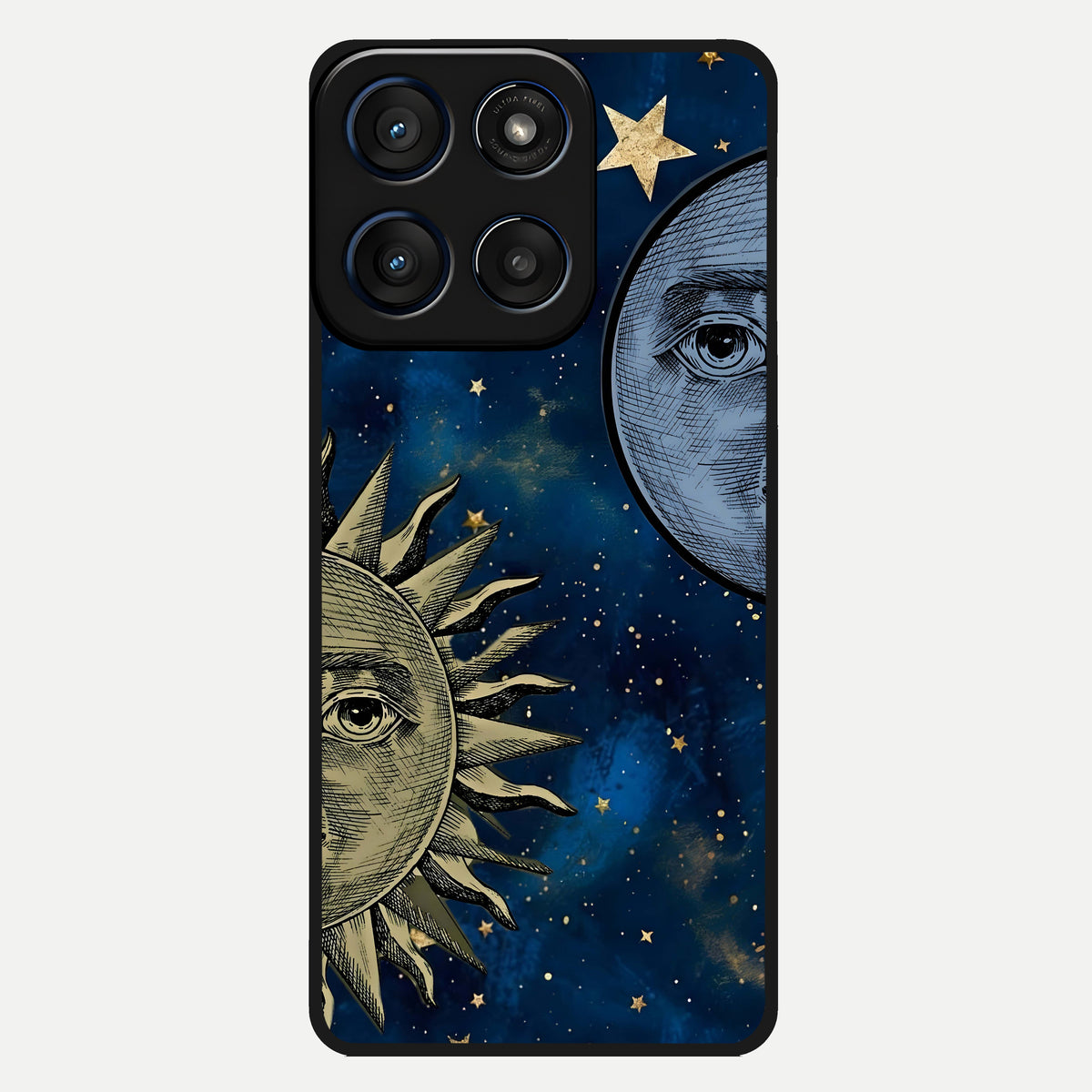  Celestial Moon With Sun Glass Case For Moto Edge 60 back cover – full design glossy printed glass finish