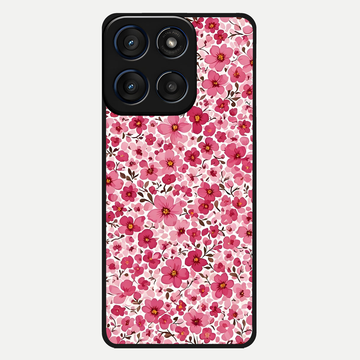  Cherry Blossom Charm Glass Case For Moto Edge 60 back cover – full design glossy printed glass finish
