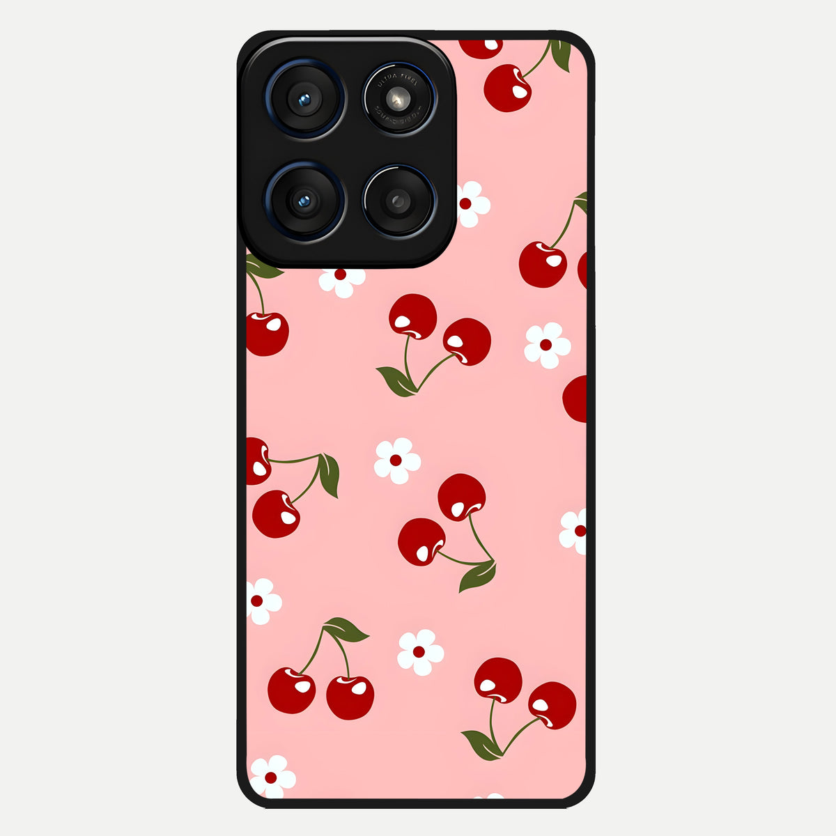  Cherry Love Mood Glass Case For Moto Edge 60 back cover – full design glossy printed glass finish