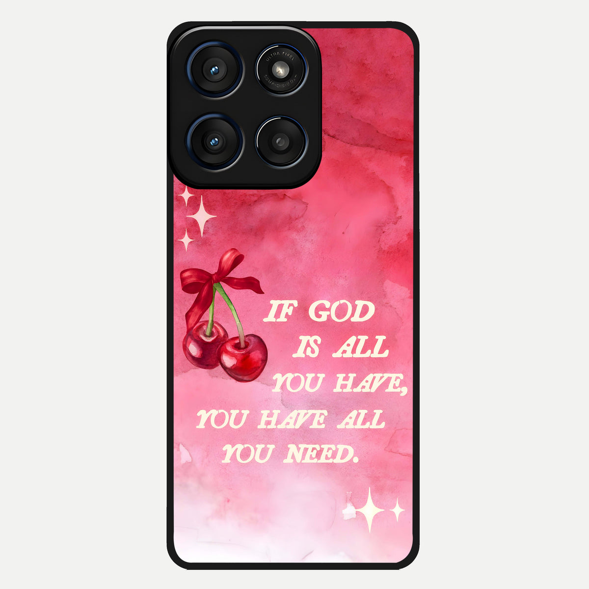  Cherry Quote Glass Case For Moto Edge 60 back cover – full design glossy printed glass finish