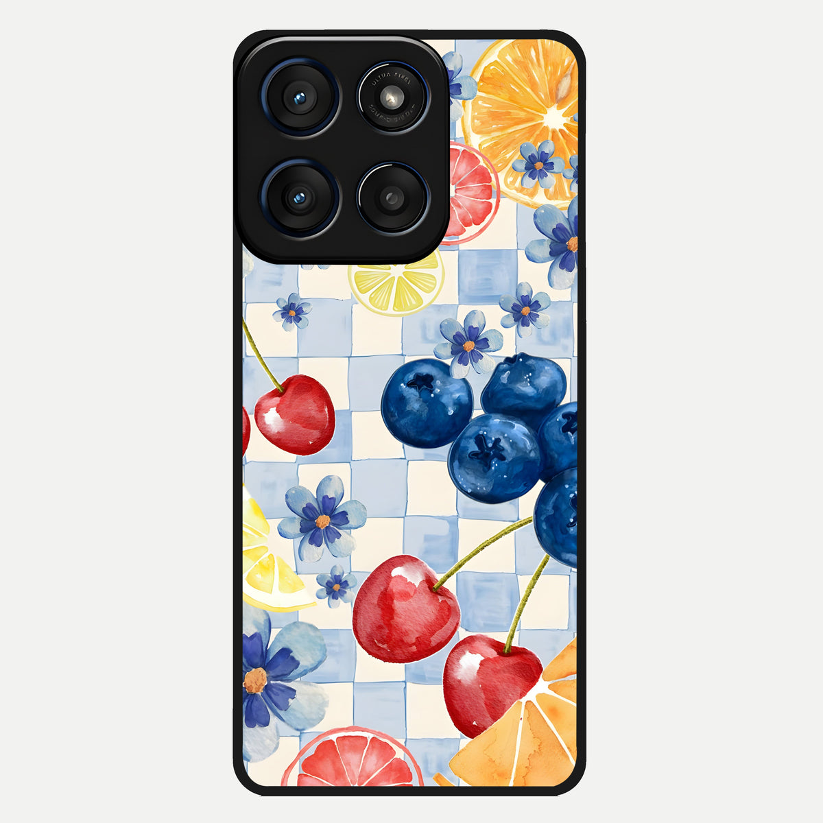 Citrus Bloom Joy Glass Case For Moto Edge 60 back cover – full design glossy printed glass finish