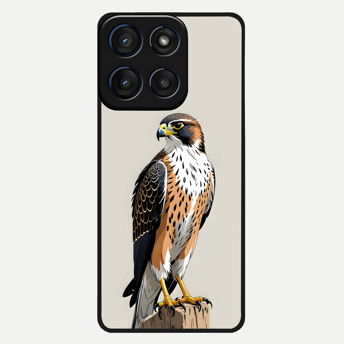  Clever Eagle Glass Case For Moto Edge 60 back cover – full design glossy printed glass finish
