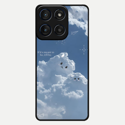  Cloud Bunny Dreams Glass Case For Moto Edge 60 back cover – full design glossy printed glass finish
