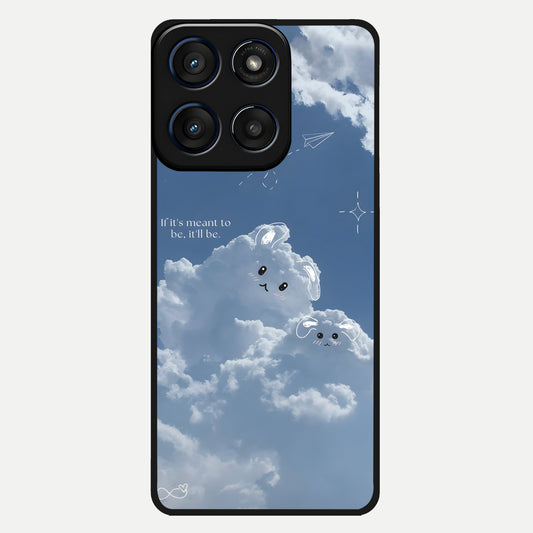  Cloud Bunny Dreams Glass Case For Moto Edge 60 back cover – full design glossy printed glass finish