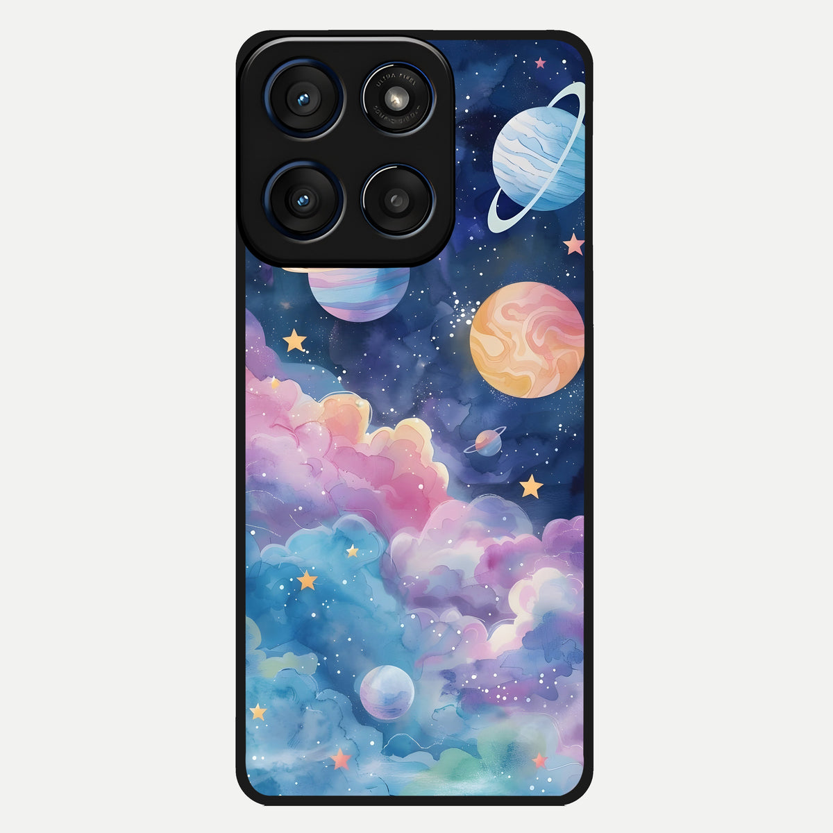  Cosmic Planet Dreams Glass Case For Moto Edge 60 back cover – full design glossy printed glass finish