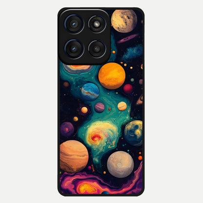  Cosmic Planet Journey Glass Case For Moto Edge 60 back cover – full design glossy printed glass finish