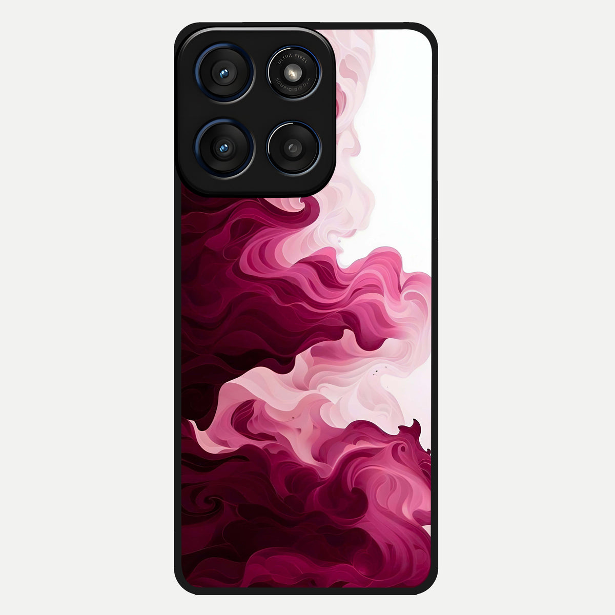  Crimson Wave Flow Glass Case For Moto Edge 60 back cover – full design glossy printed glass finish