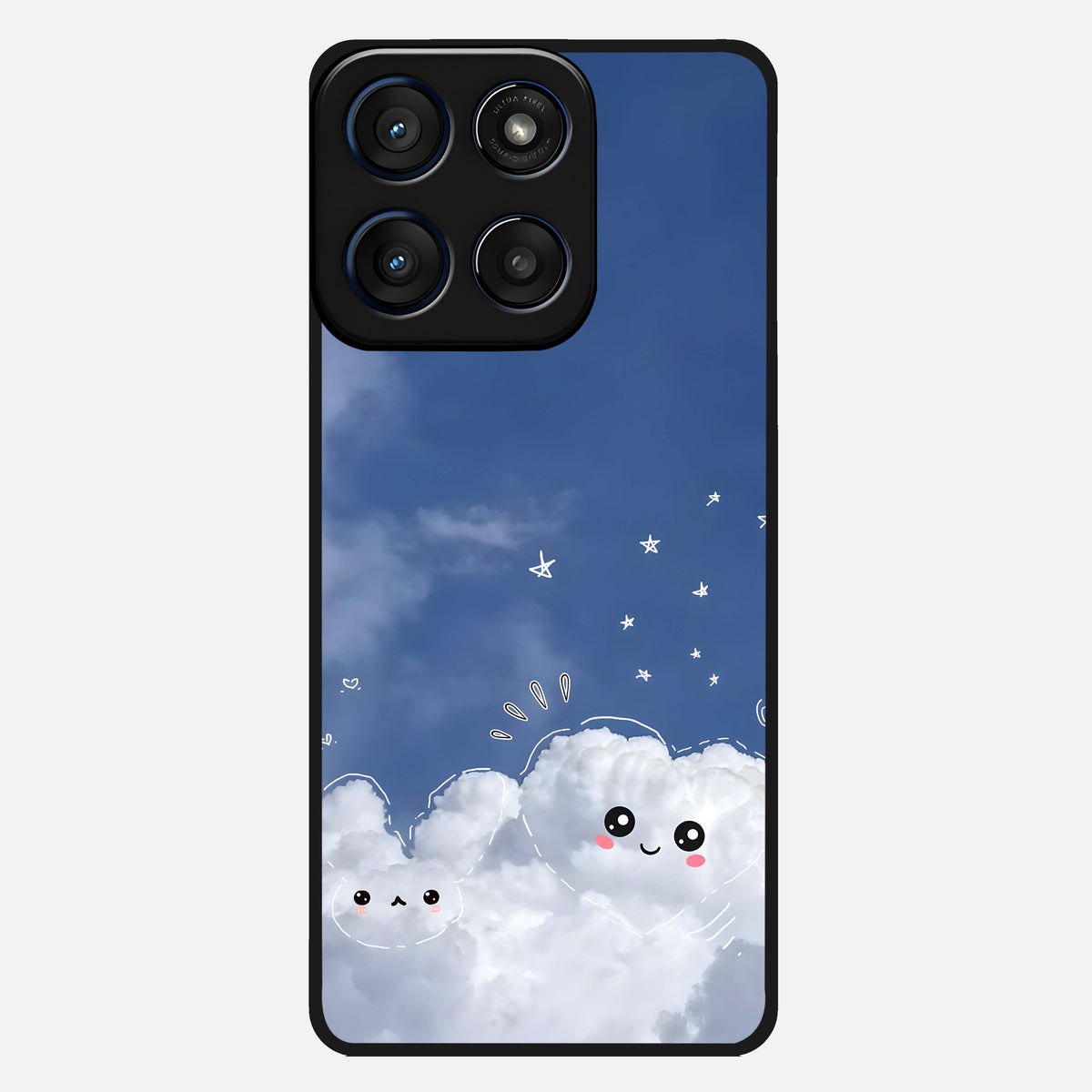  Cute Blossom Cloud Glass Case For Moto Edge 60 back cover – full design glossy printed glass finish