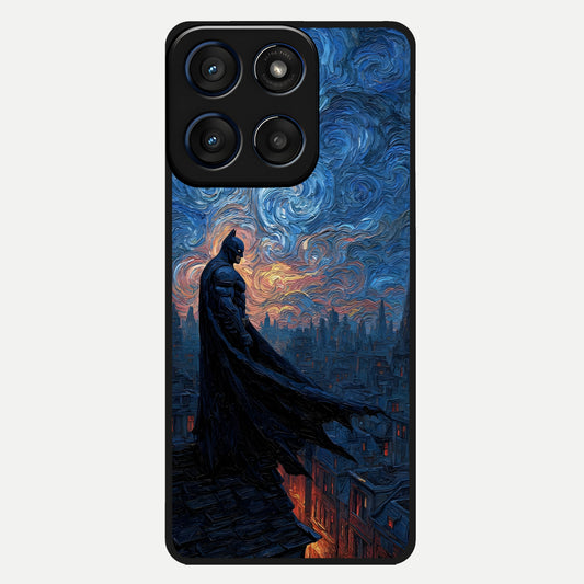  Dark Knight Dusk Glass Case For Moto Edge 60 back cover – full design glossy printed glass finish