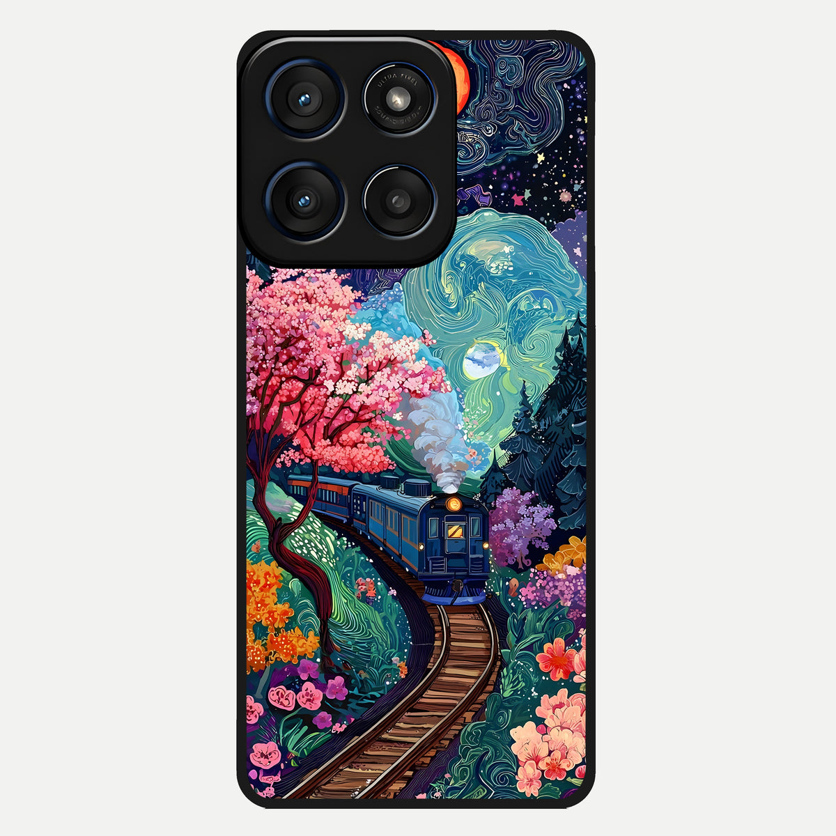 Digital Art Glass Case For Moto Edge 60 back cover – full design glossy printed glass finish