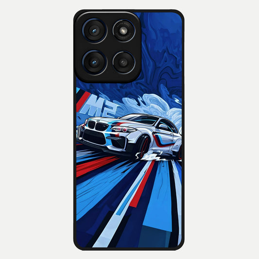  Drift Power Rush Glass Case For Moto Edge 60 back cover – full design glossy printed glass finish