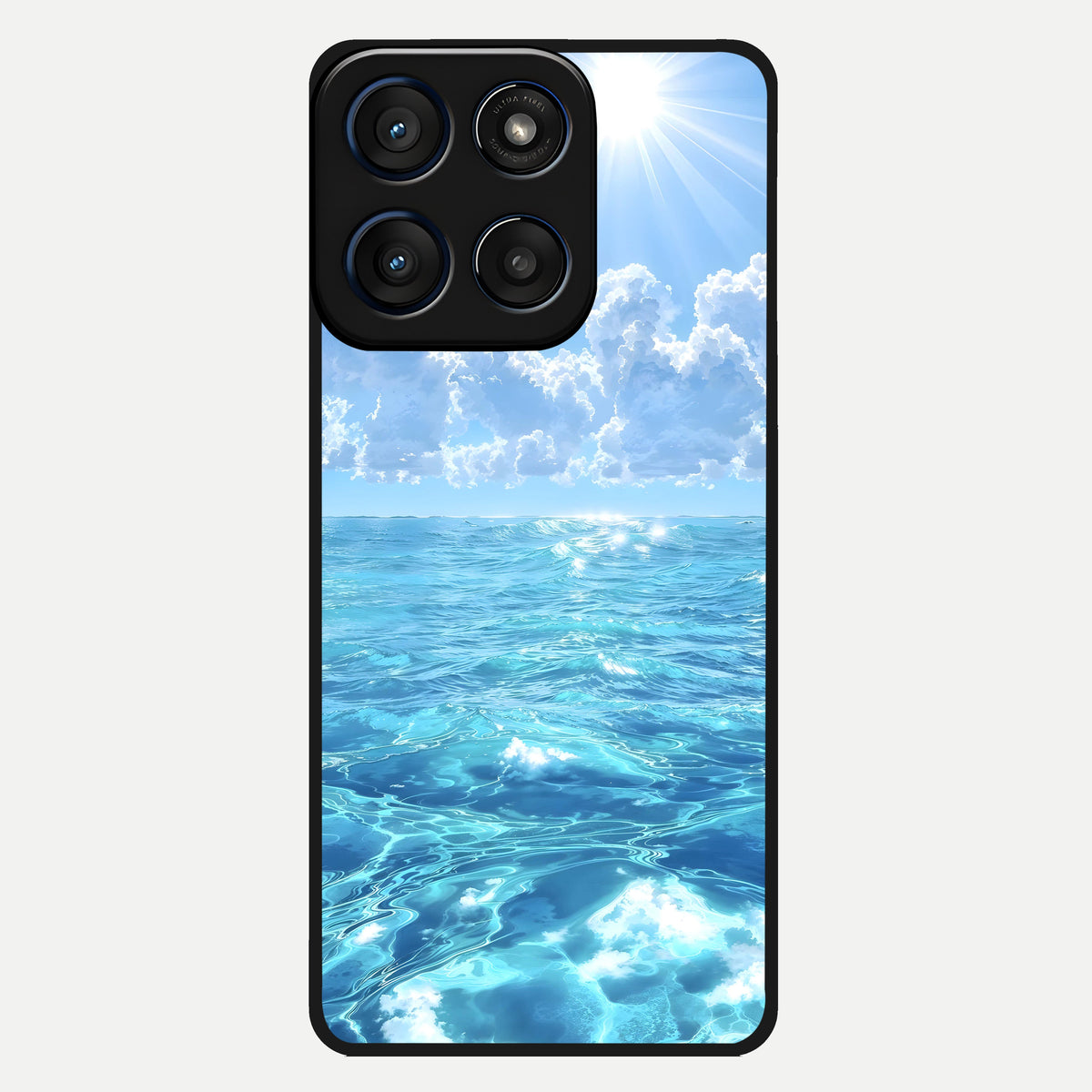  Endless Ocean Horizon Glass Case For Moto Edge 60 back cover – full design glossy printed glass finish