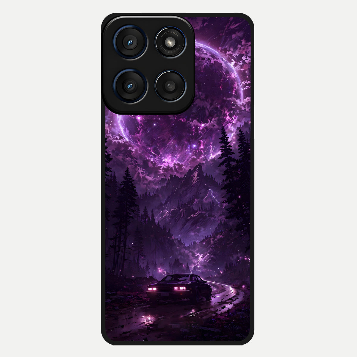  Eternal Cosmic Drive Glass Case For Moto Edge 60 back cover – full design glossy printed glass finish