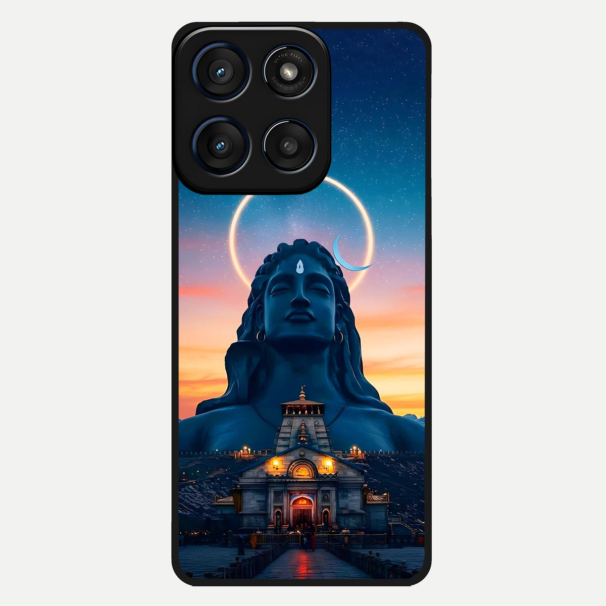  Eternal Shiva Aura Glass Case For Moto Edge 60 back cover – full design glossy printed glass finish