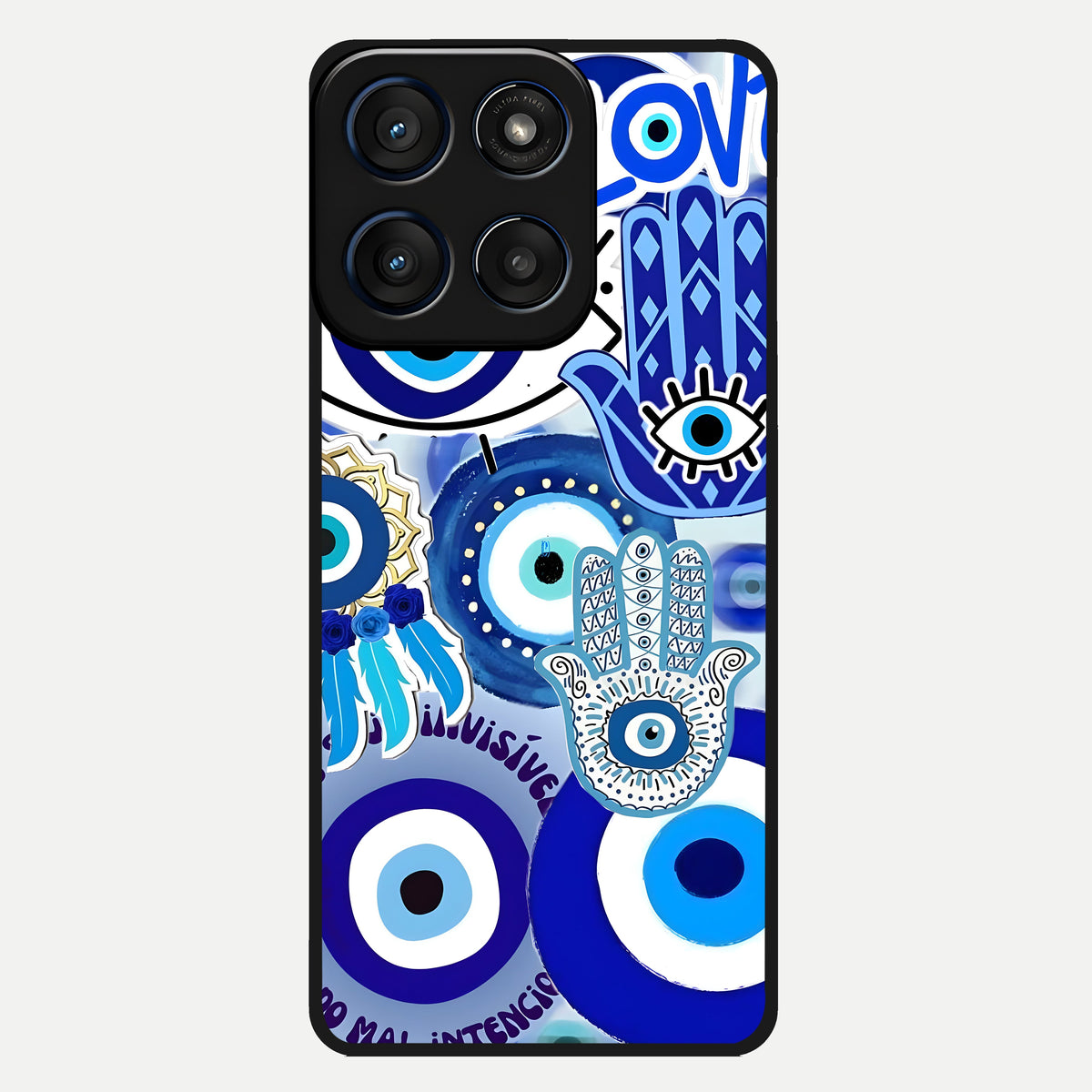  Evil Eyes Dream Glass Case For Moto Edge 60 back cover – full design glossy printed glass finish