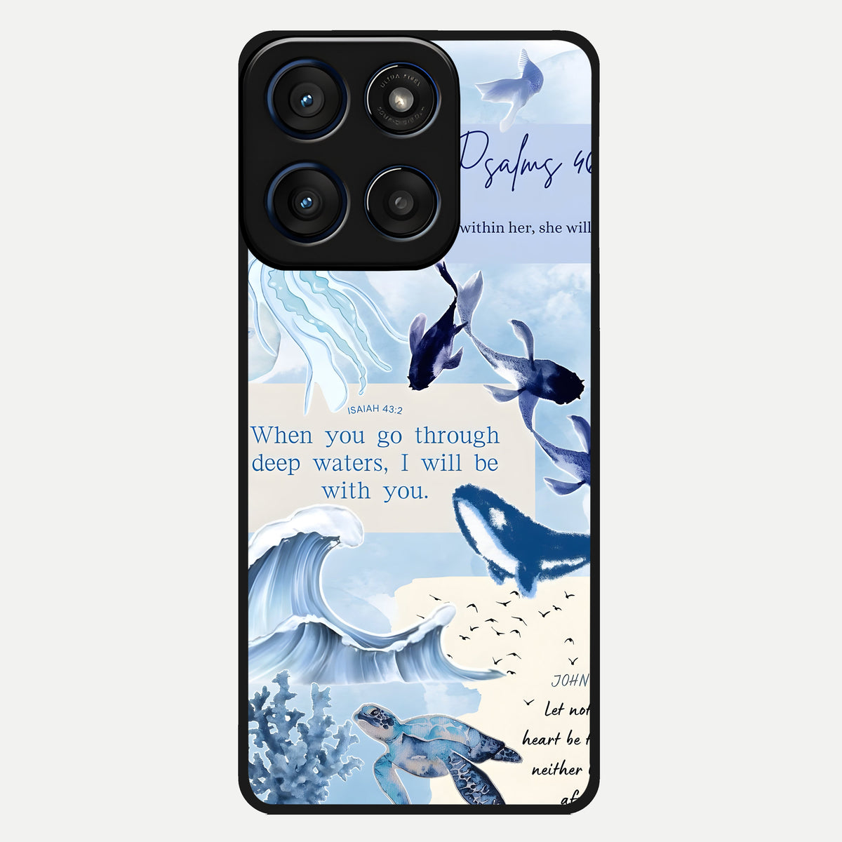  Faithful Ocean Promise Glass Case For Moto Edge 60 back cover – full design glossy printed glass finish