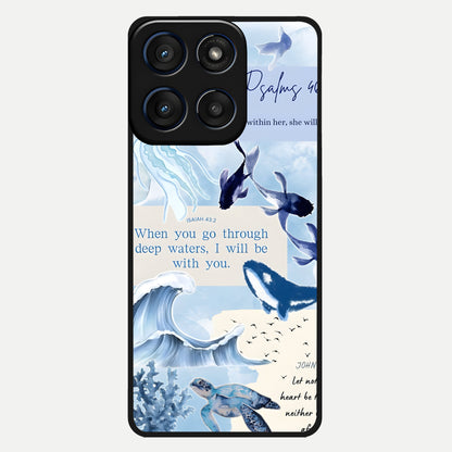  Faithful Ocean Promise Glass Case For Moto Edge 60 back cover – full design glossy printed glass finish