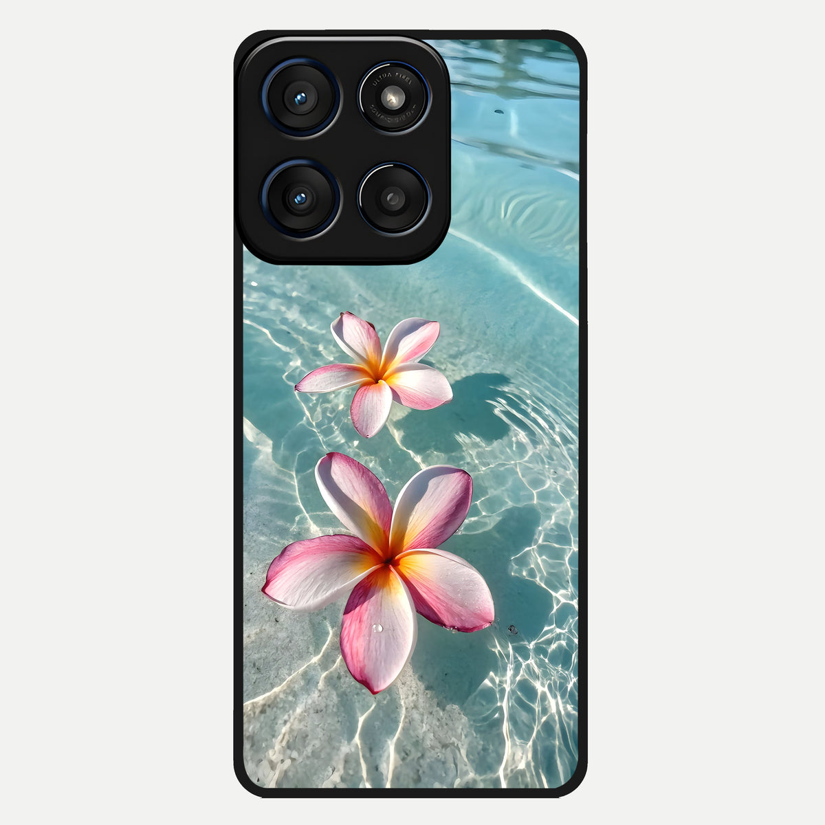  Floating Bloom Bliss Glass Case For Moto Edge 60 back cover – full design glossy printed glass finish