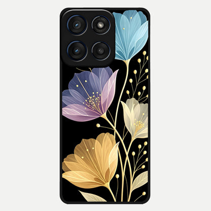  Flower Bloom Glow Glass Case For Moto Edge 60 back cover – full design glossy printed glass finish