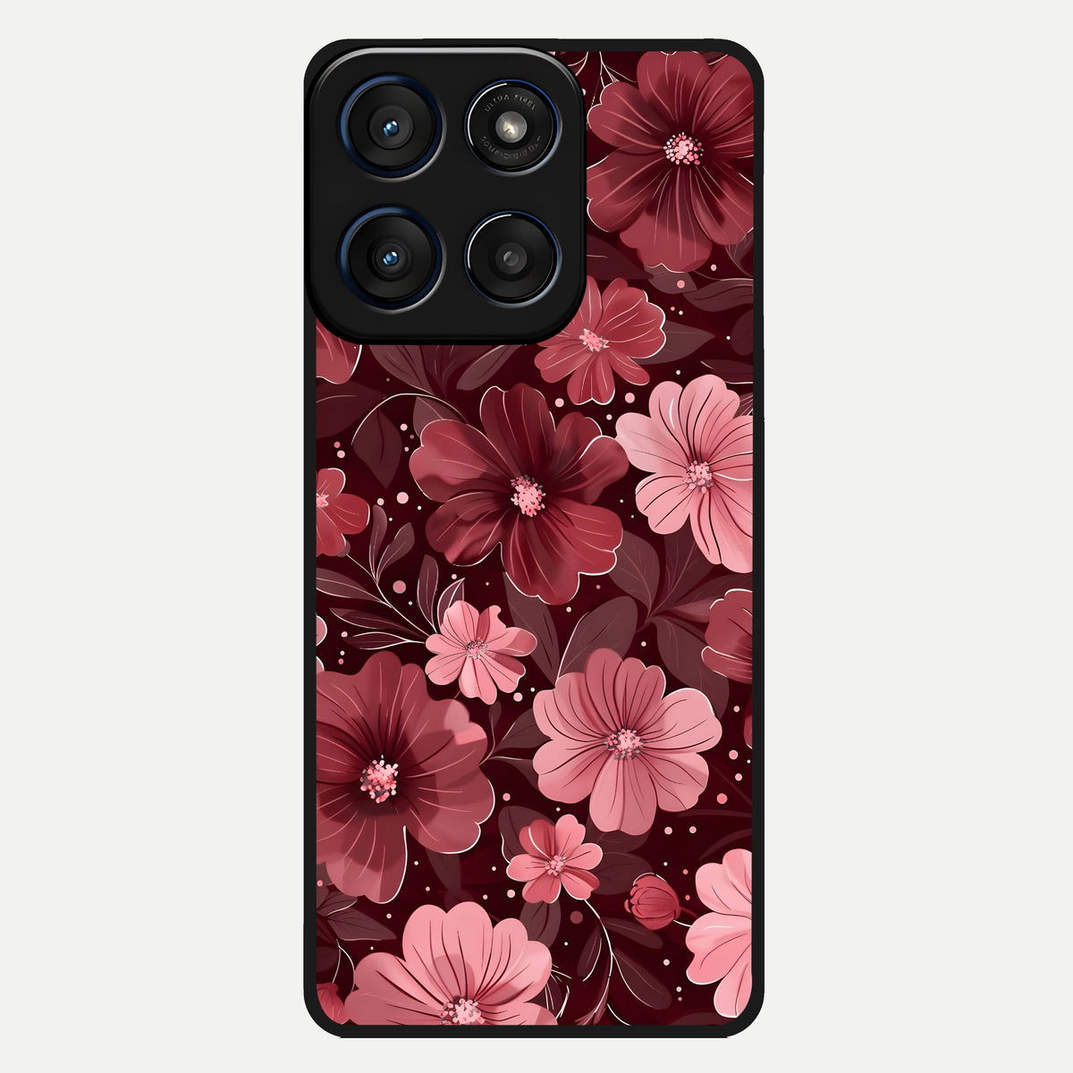  Flower Blush Bloom Glass Case For Moto Edge 60 back cover – full design glossy printed glass finish