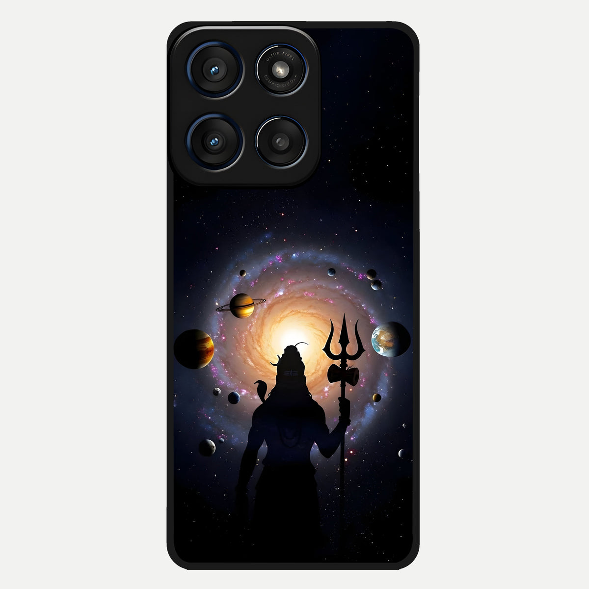  Galactic Shiva Vision Glass Case For Moto Edge 60 back cover – full design glossy printed glass finish