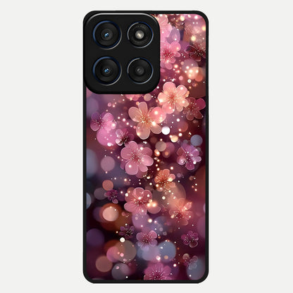  Glowing Petal Bliss Glass Case For Moto Edge 60 back cover – full design glossy printed glass finish