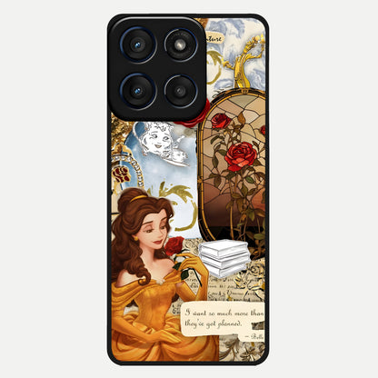  Golden Dream Belle Glass Case For Moto Edge 60 back cover – full design glossy printed glass finish