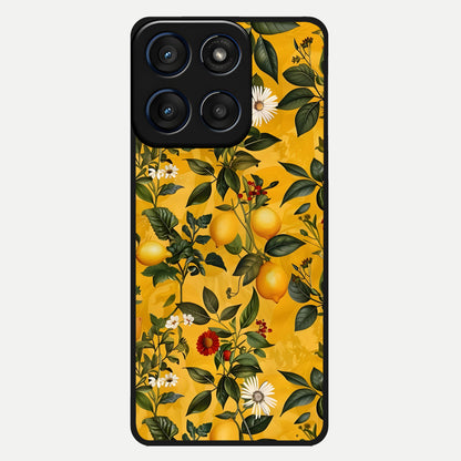  Golden Lemon Field Glass Case For Moto Edge 60 back cover – full design glossy printed glass finish