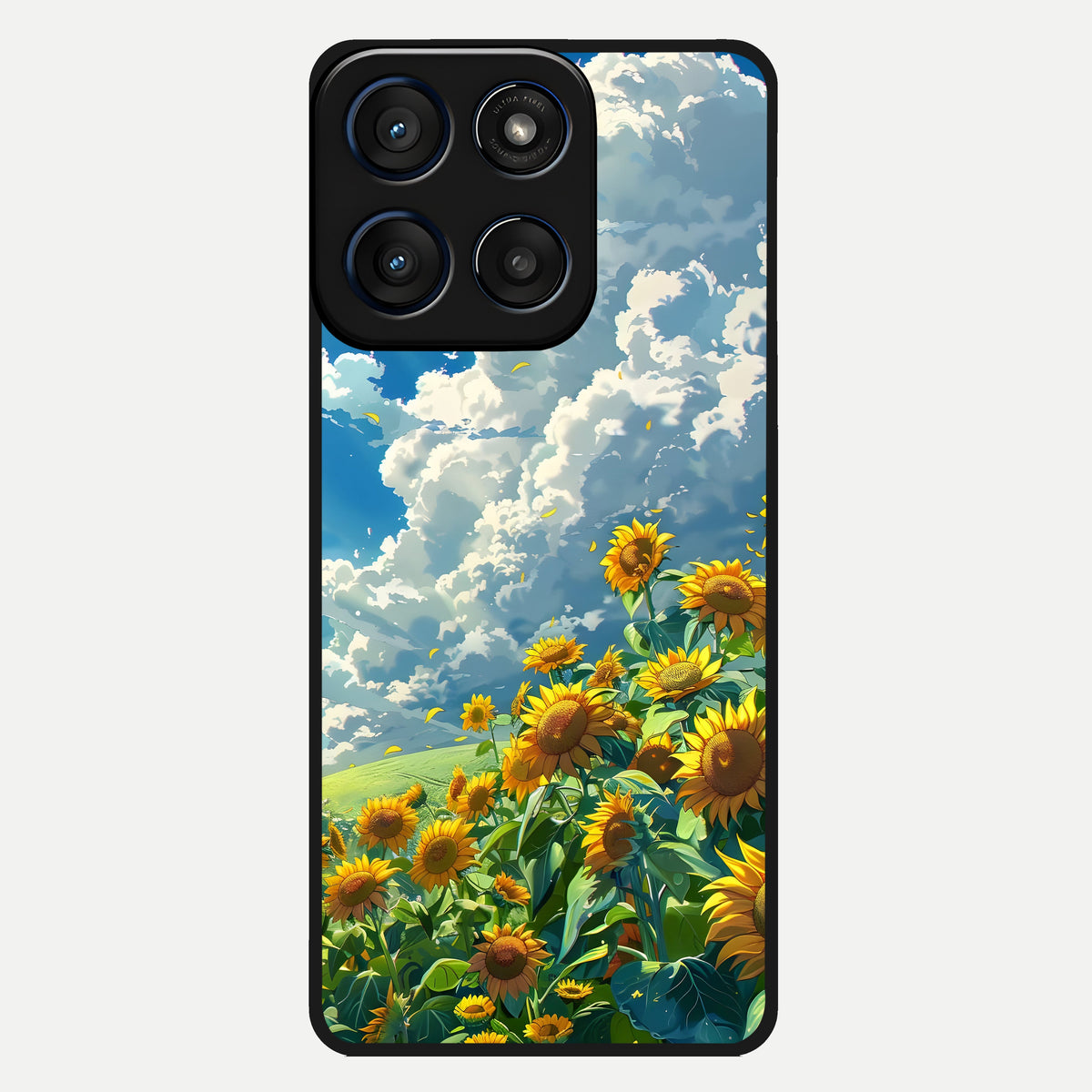  Golden Sun Glory Glass Case For Moto Edge 60 back cover – full design glossy printed glass finish